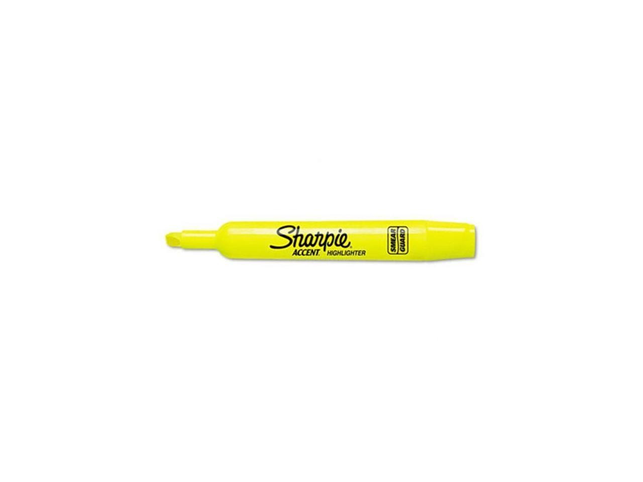 Sharpie Accent - Surligneur Pointe Ciseau Jaune Fluorescent - Lot De 4 - Neuf