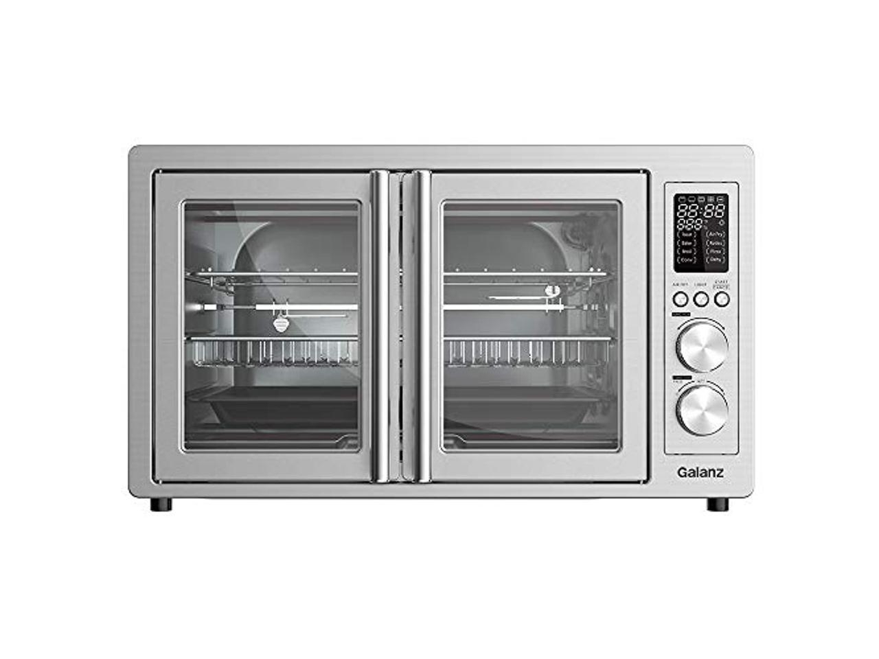 galanz gfsk215s2eaq18 digital french door toaster oven with totalfry