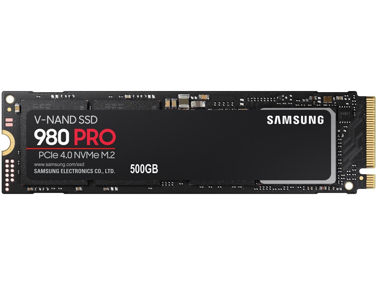 SAMSUNG 980 PRO SSD 500GB, PCIe 4.0 M.2 2280, Speeds Up-to 6,900MB
