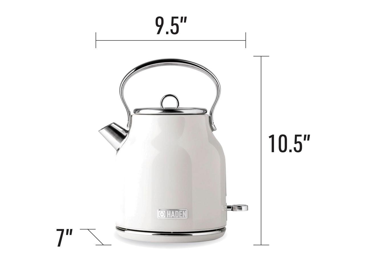 Haden Heritage 1.7 Liter Stainless Steel Body Retro Electric Tea Kettle
