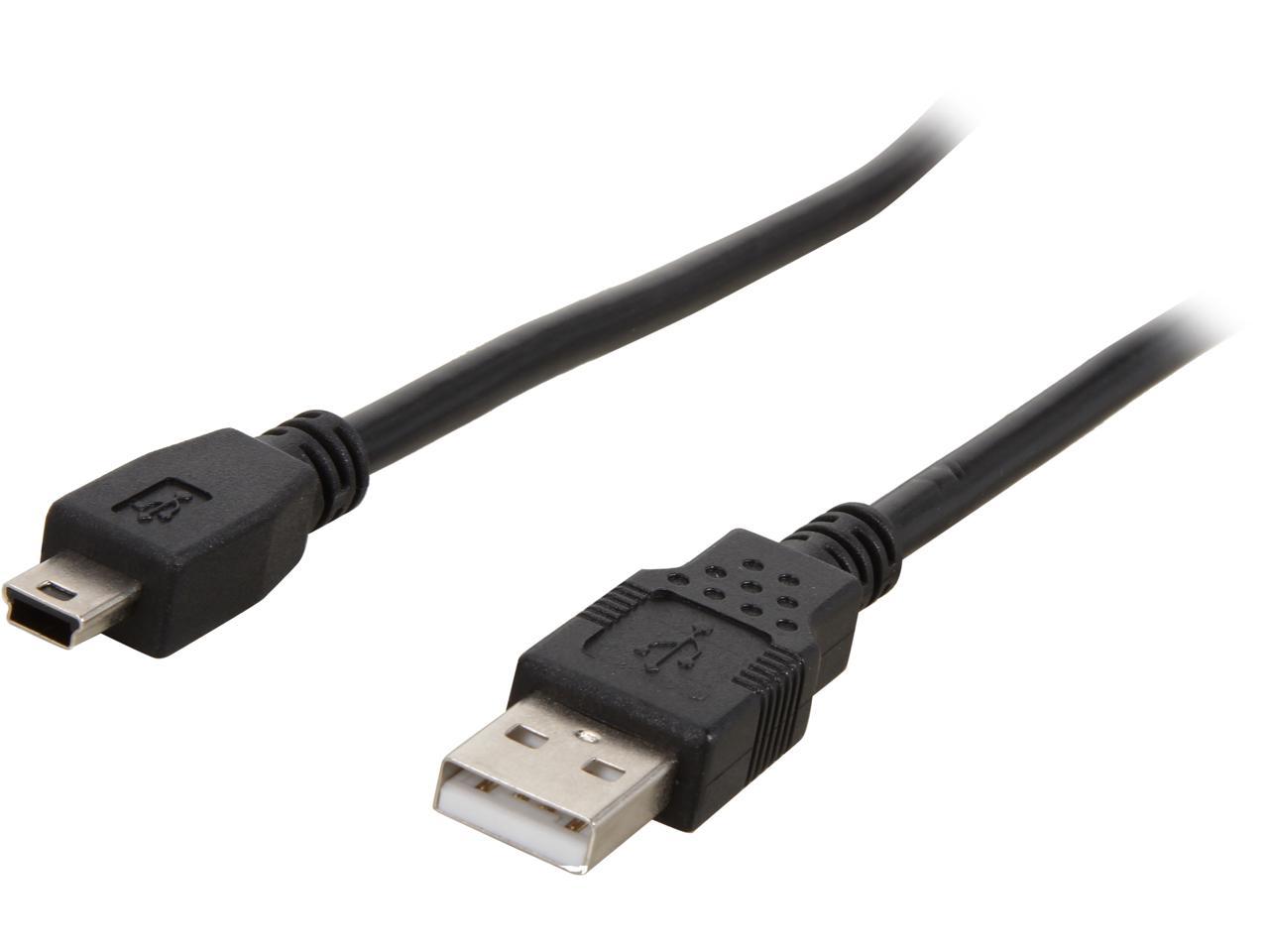 V7 Black USB Cable USB 2.0 A Male to USB 2.0 B Male 5m 16.4ft