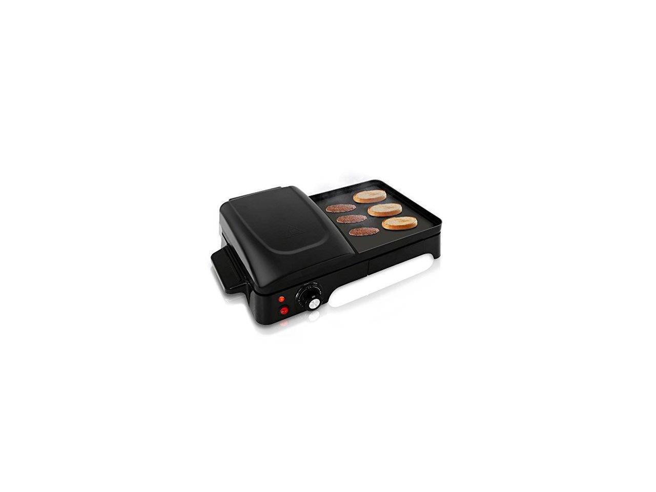 NutriChef Electric Griddle Dual Hot Plate Cooktop Crepe Maker with
