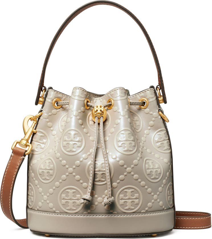 Tory Burch T Monogram Mini Grommet Bucket Bag