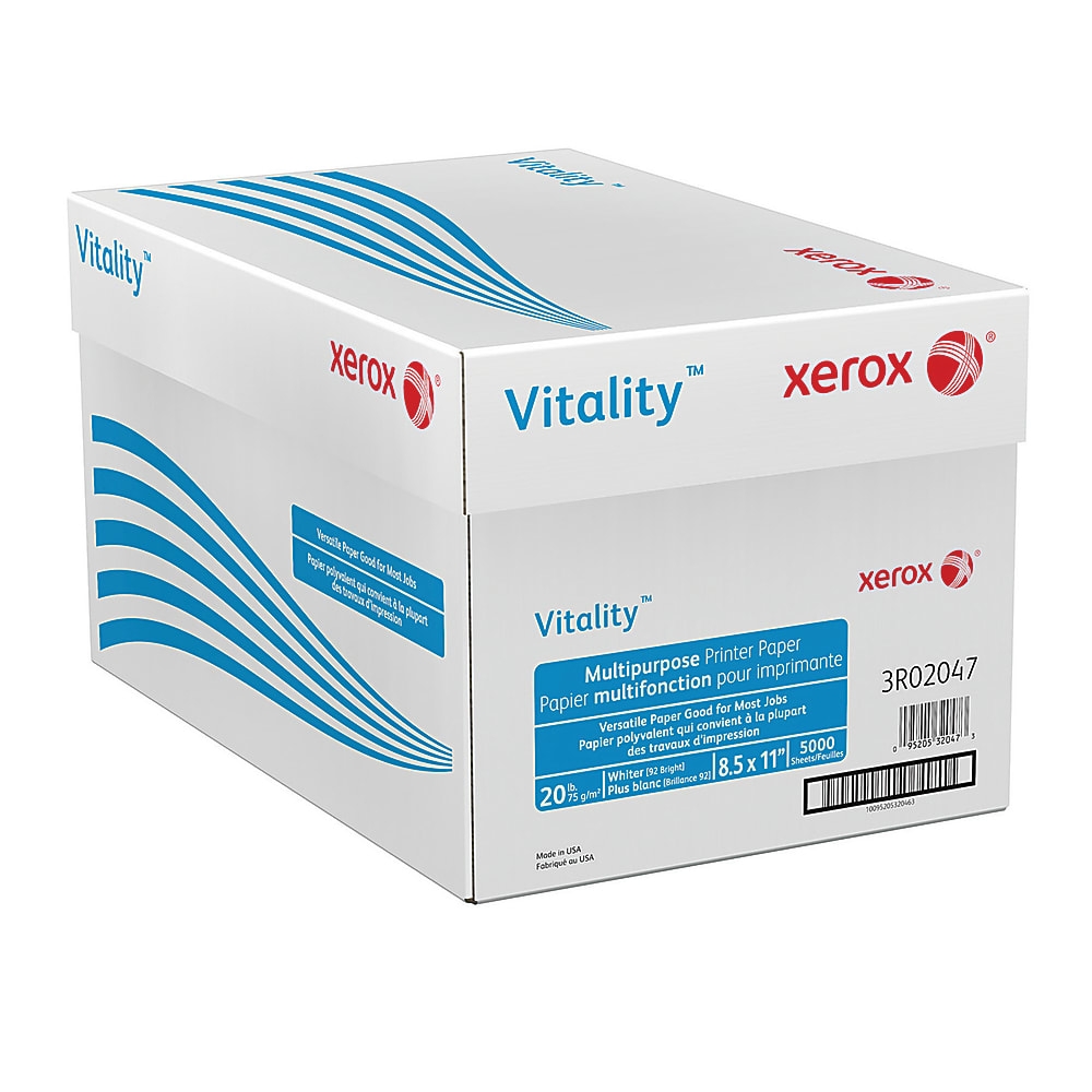 Xerox Vitality Multi-Use Print & Copy Paper, Letter Size (8 1/2"" X 11 ...