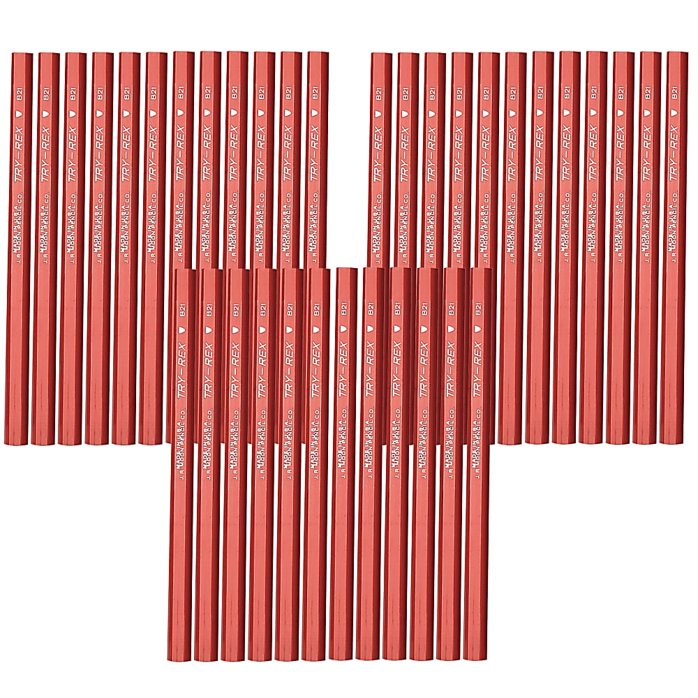 J.R. Moon Pencil Co. Try Rex Pencils, Jumbo, 2.11 mm, #2 Lead, Red ...