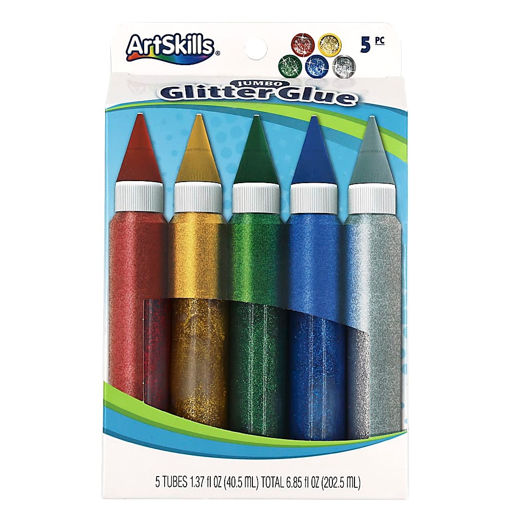 Crayola Glitter WashableRemovable Craft Glue, 0.35 oz., White (69