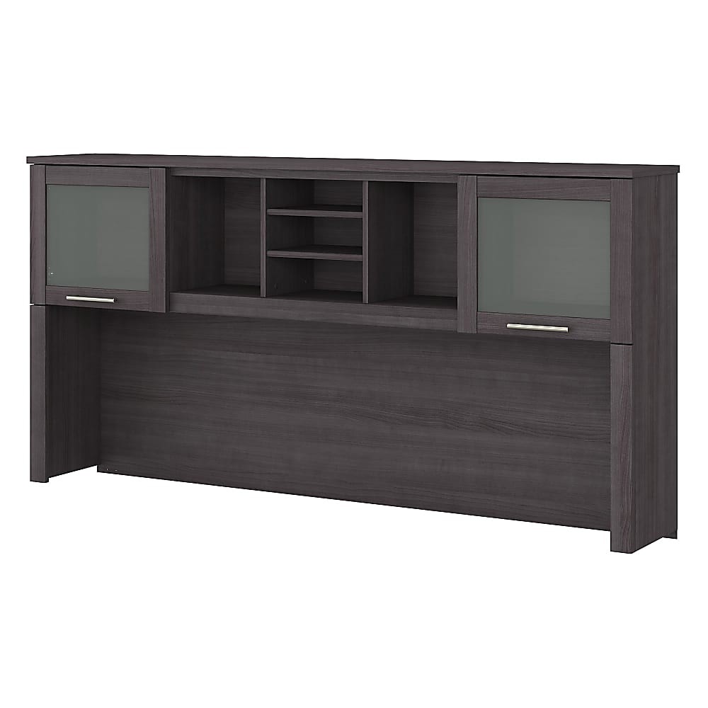 Bush Furniture Somerset 72""W Hutch For LShaped Desk, Storm Gray