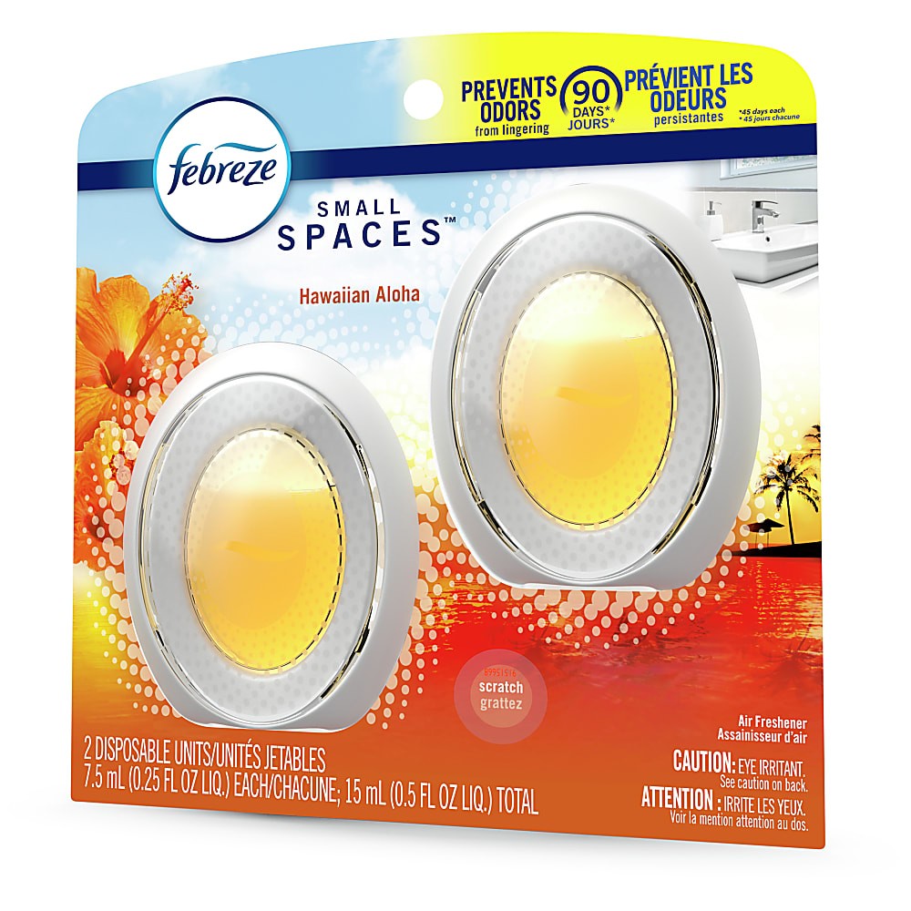 Febreze Small Spaces Air Fresheners, Hawaiian Aloha, 0.5 Oz, Pack Of 2 Air Fresheners Best Deals