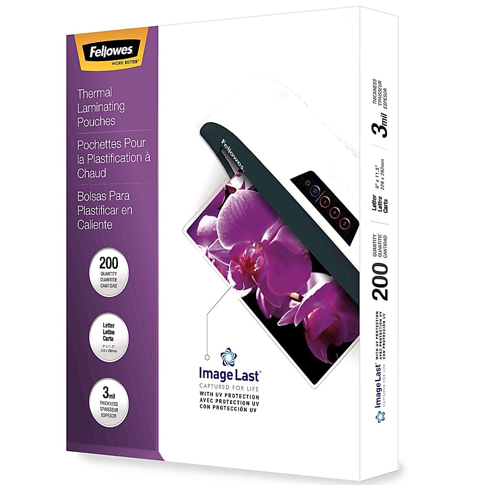 Fellowes® Imagelast™ Thermal Laminating Pouches Letter 9 12 X 11 3 Mil Clear Pack Of 