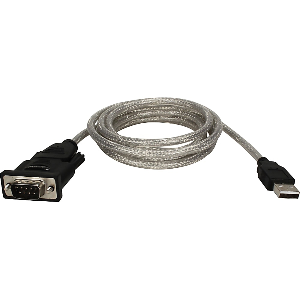 QVS 6ft USB to DB9 Male RS232 Serial Adaptor Cable 6 ft Serial Data