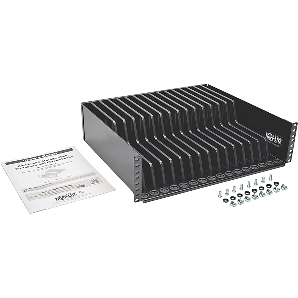 Tripp Lite 3U RackMount Tablet iPad Laptop Chromebook Storage Shelf