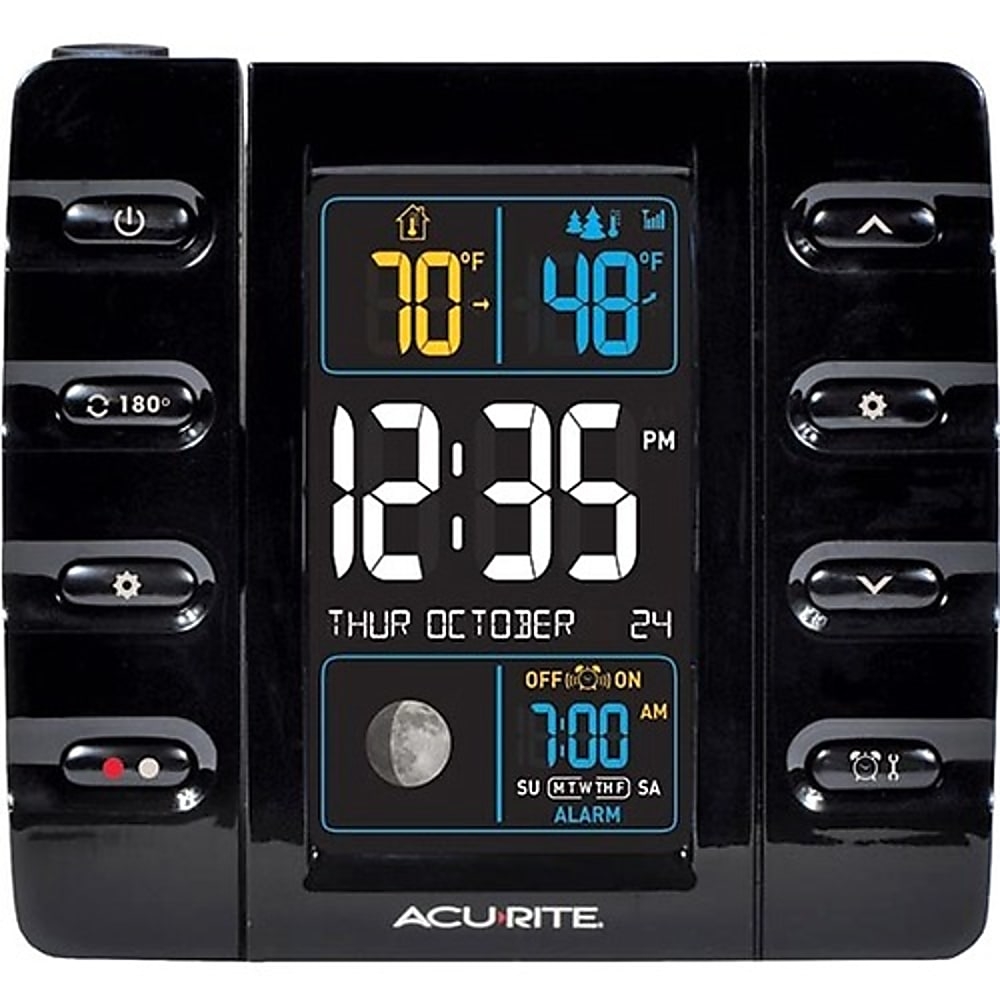 Acurite Intelli Time Projection Clock With Outdoor Temperature And Usb