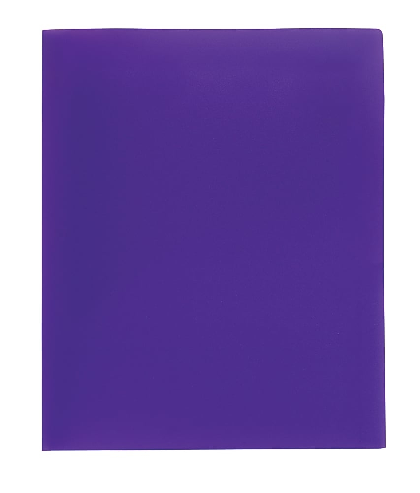 Staples School Grade 2 Pocket Folder, Purple, 25/Box