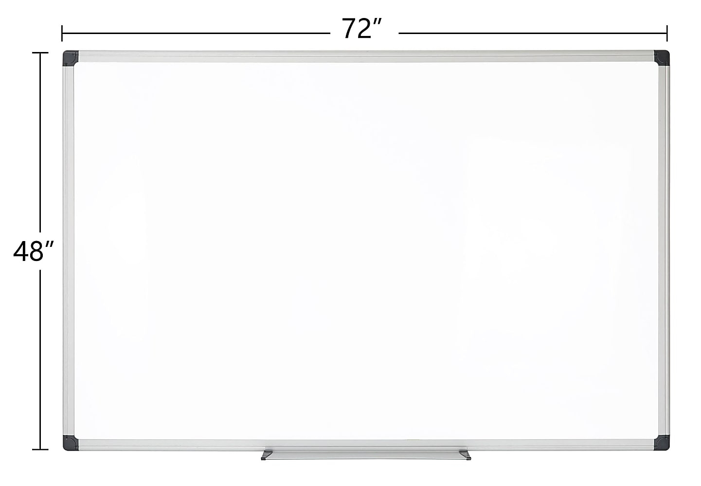 Realspace DryErase Whiteboard, 48"" x 72"", Silver Frame Best
