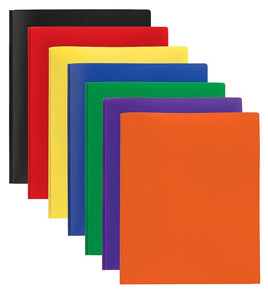 Office Depot® Brand 2-Pocket School-Grade Poly Folders With Prongs, 8-1 ...