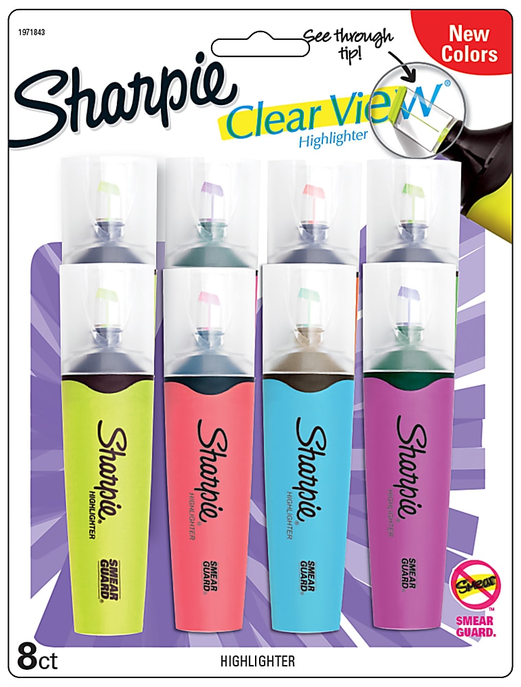 Sharpie Highlighter Clear View Highlighter with See Through Chisel