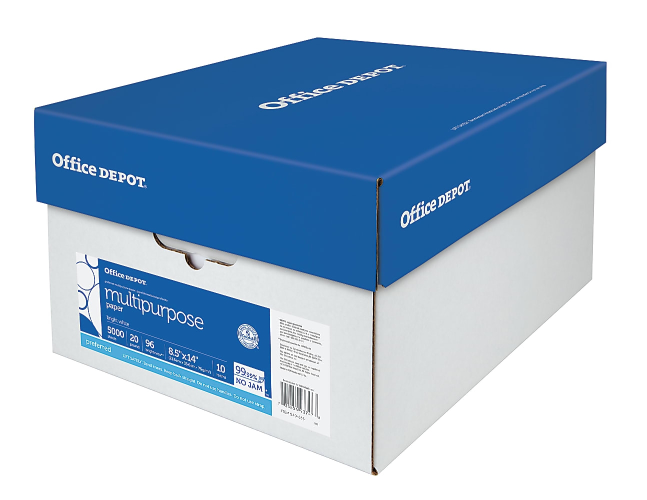 Office Depot Brand MultiUse Print & Copy Paper, Legal Size (8 1/2"" x