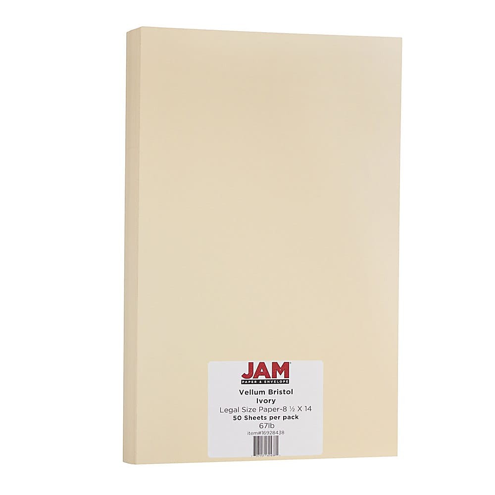 Jam Paper Cardstock Paper 80 Lbs 8.5 X 11 White Glossy 250/pack