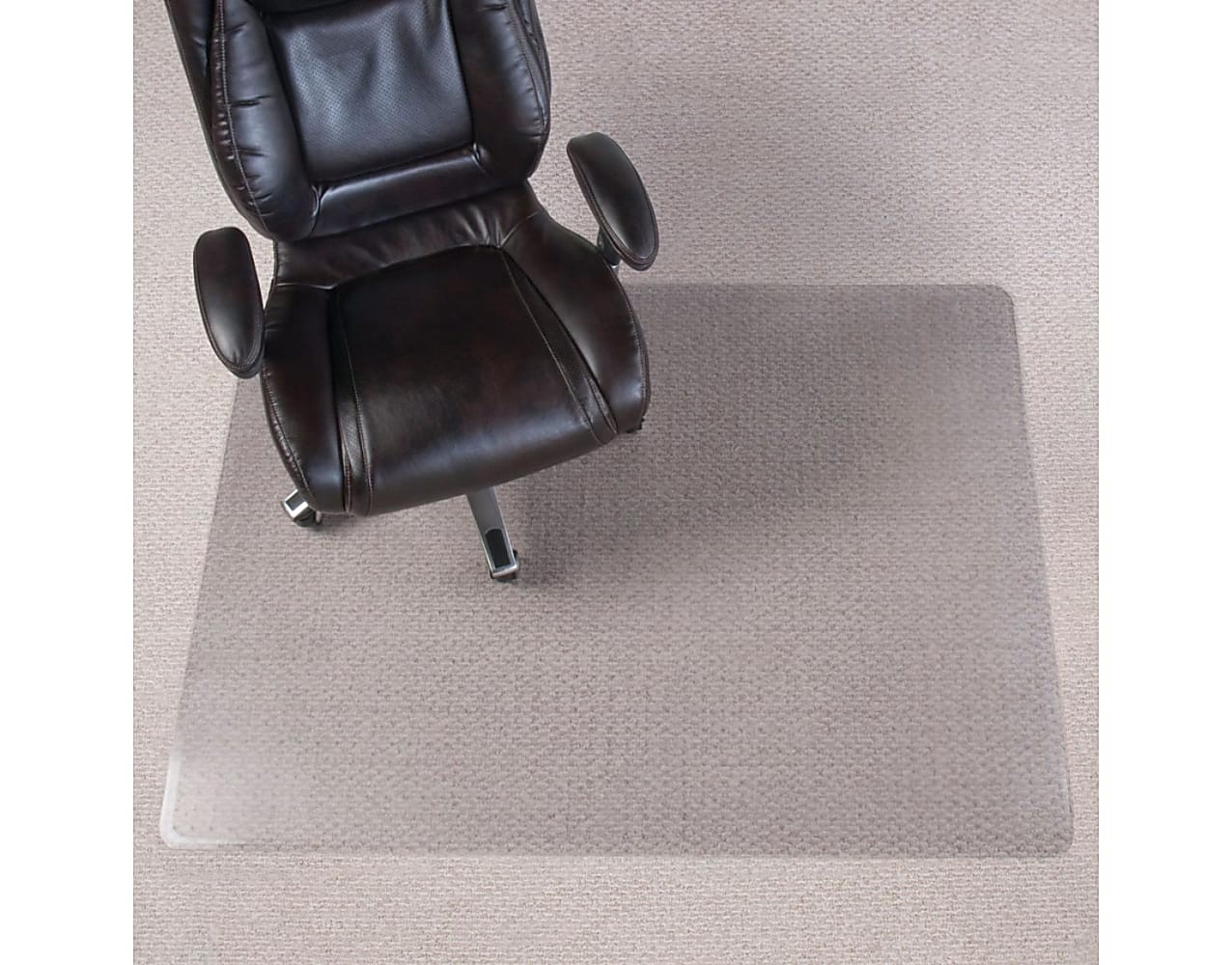 Realspace Low Pile Chair Mat For L Shaped Workstations 66 x 60