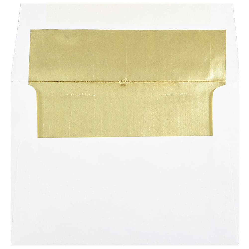 JAM Paper® Foil-Lined Booklet Invitation Envelopes, A7, Gummed Seal ...
