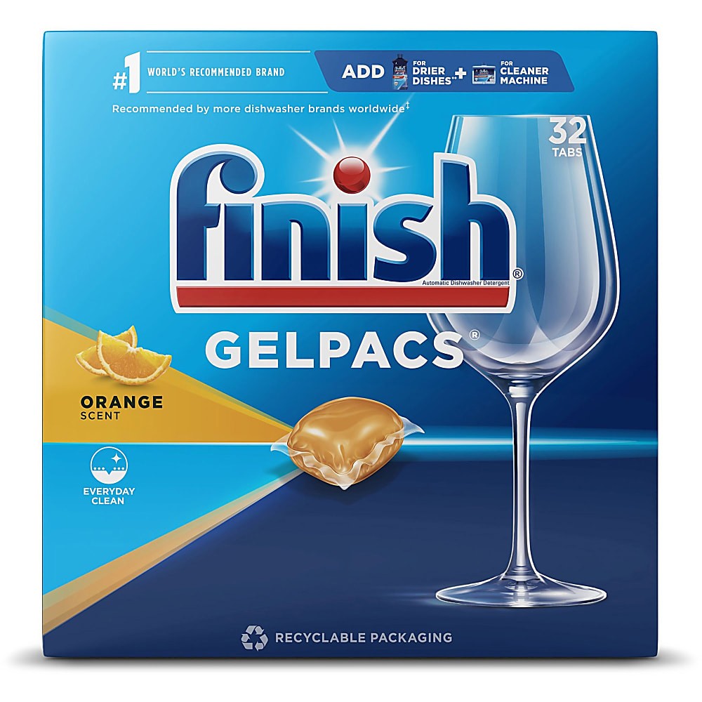 Finish Dishwasher Gel Packs For Dish, Glass 1.30 oz (0.08 lb