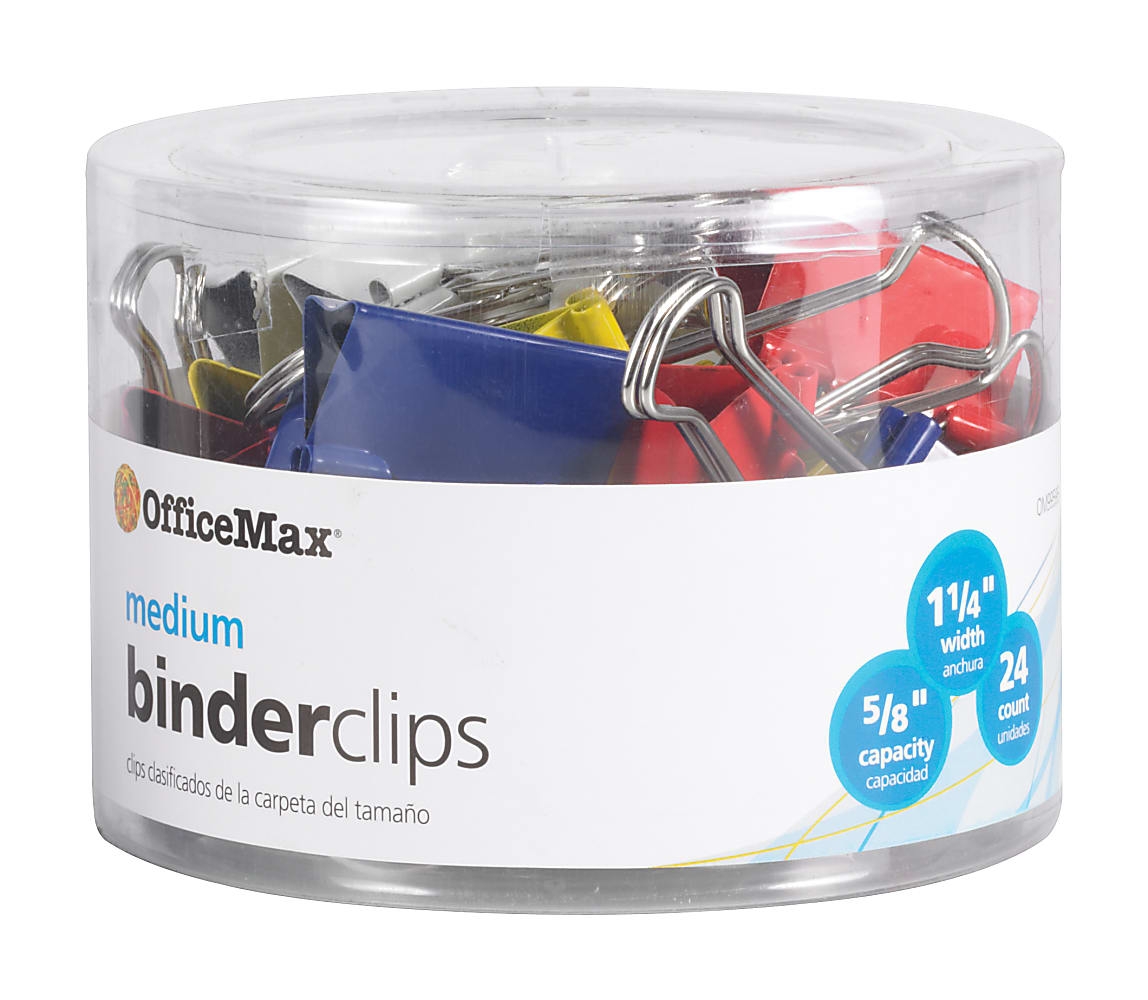 Jam Paper Binder Clips, Large, 41mm, Blue Binderclips, 12/Pack