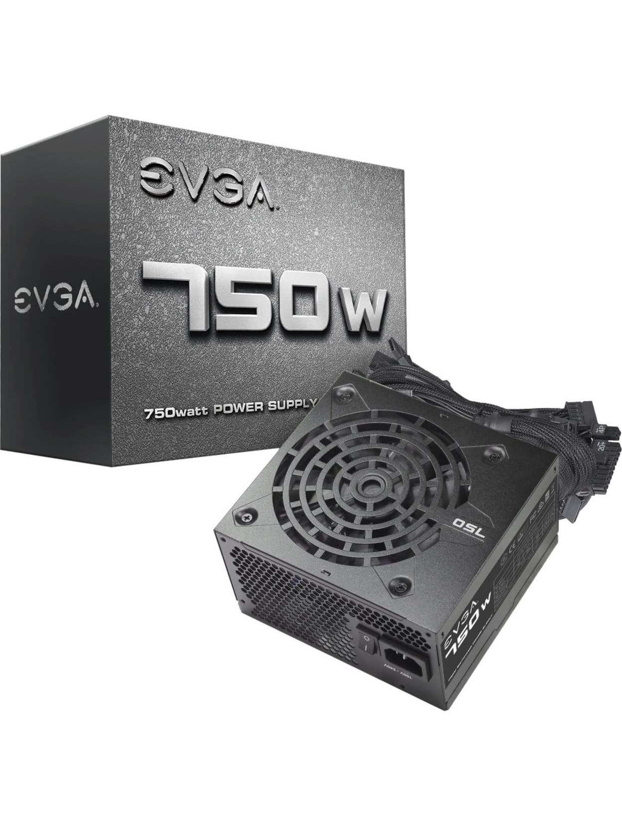 EVGA 750W Power Supply - Internal - 120 V AC, 230 V AC Input - 3.3 V DC ...