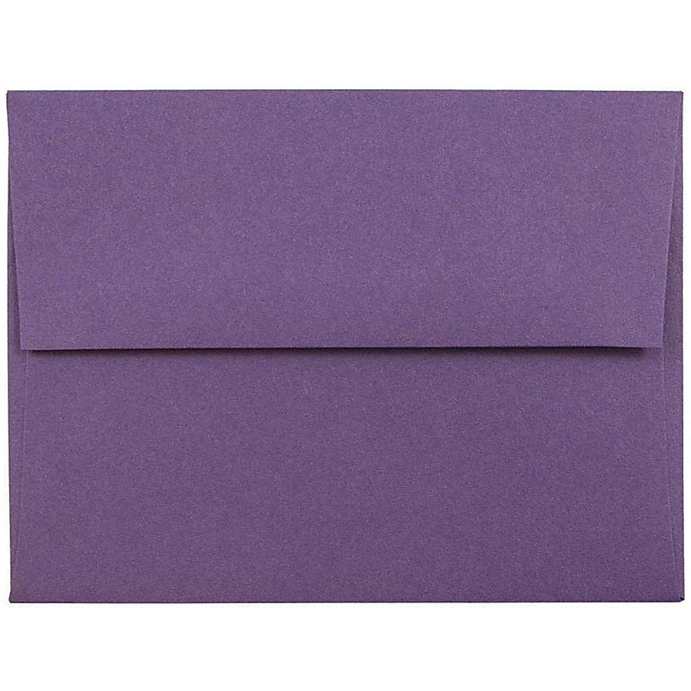 JAM Paper Booklet Invitation Envelopes, A2, Gummed Seal, Dark Purple