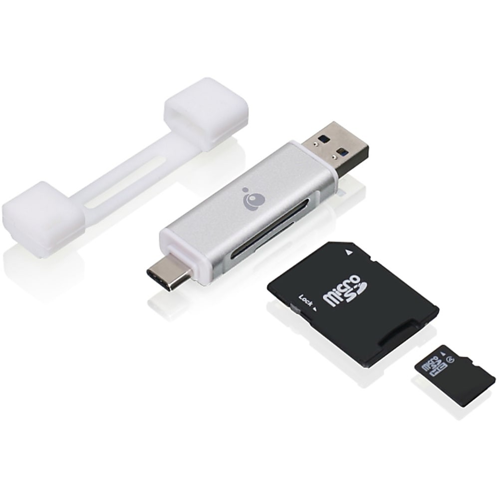 IOGEAR USBC Duo Mobile Device Card Reader/Writer 2in1 SD, SDHC