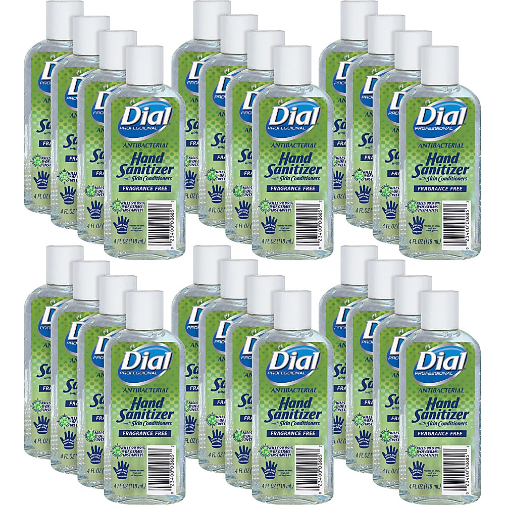 Dial Antibacterial Hand Sanitizer With Moisturizer, FragranceFree, 4