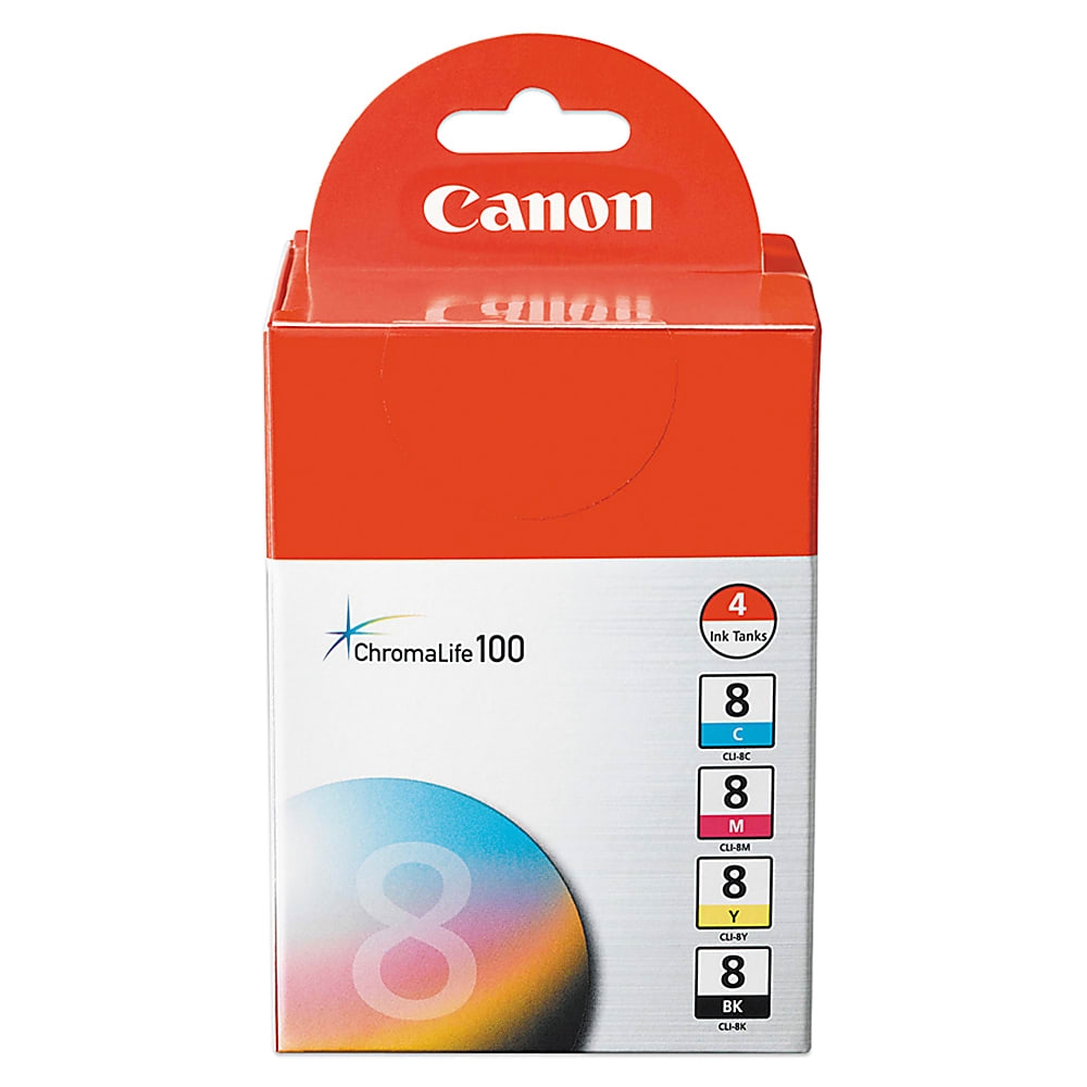 Canon CLI 8 ChromaLife 100 Black And Cyan Magenta Yellow Ink   135 9f0cd5144c5cbbe6265133267bbdba14 