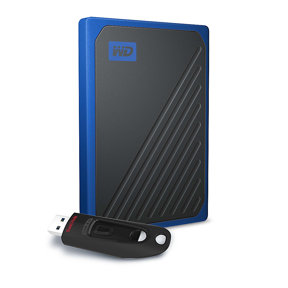 Western Digital My Passport Go 1TB Solid State Drive With SanDisk 64GB ...