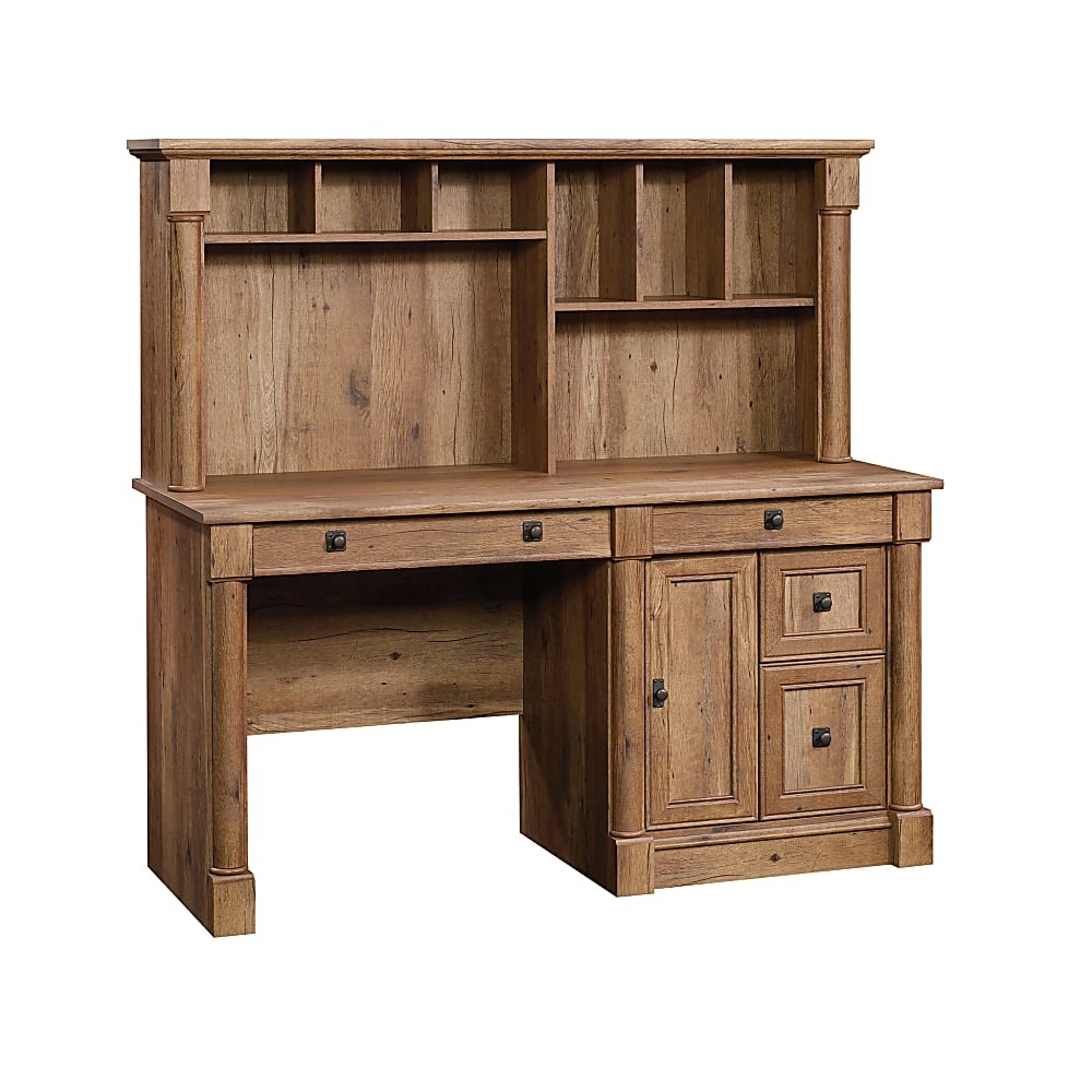 Sauder® Palladia 60w Computer Desk With Hutch Vintage Oak Best Deals And Price History At 8790