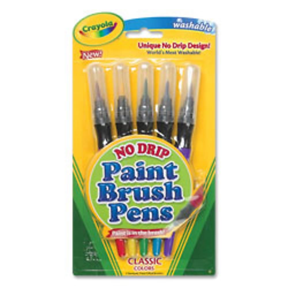Crayola® Paint Brush Pens, Classic, Assorted Colors, Pack Of 5 Best
