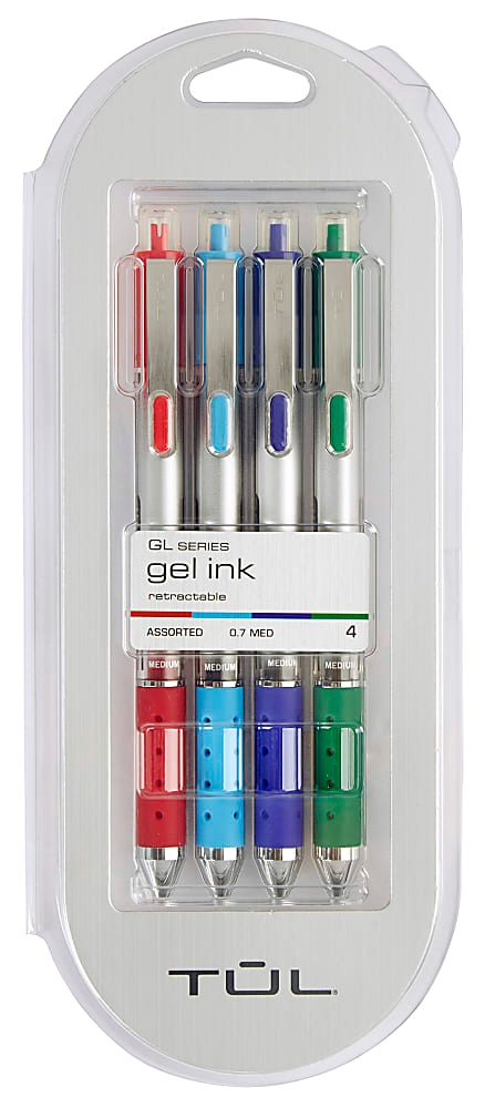 TUL Fine Liner Felt Tip Pens Ultra Fine 0.4 mm Silver Barrel Assorted Ink  Colors Pack Of 8 Pens - Office Depot