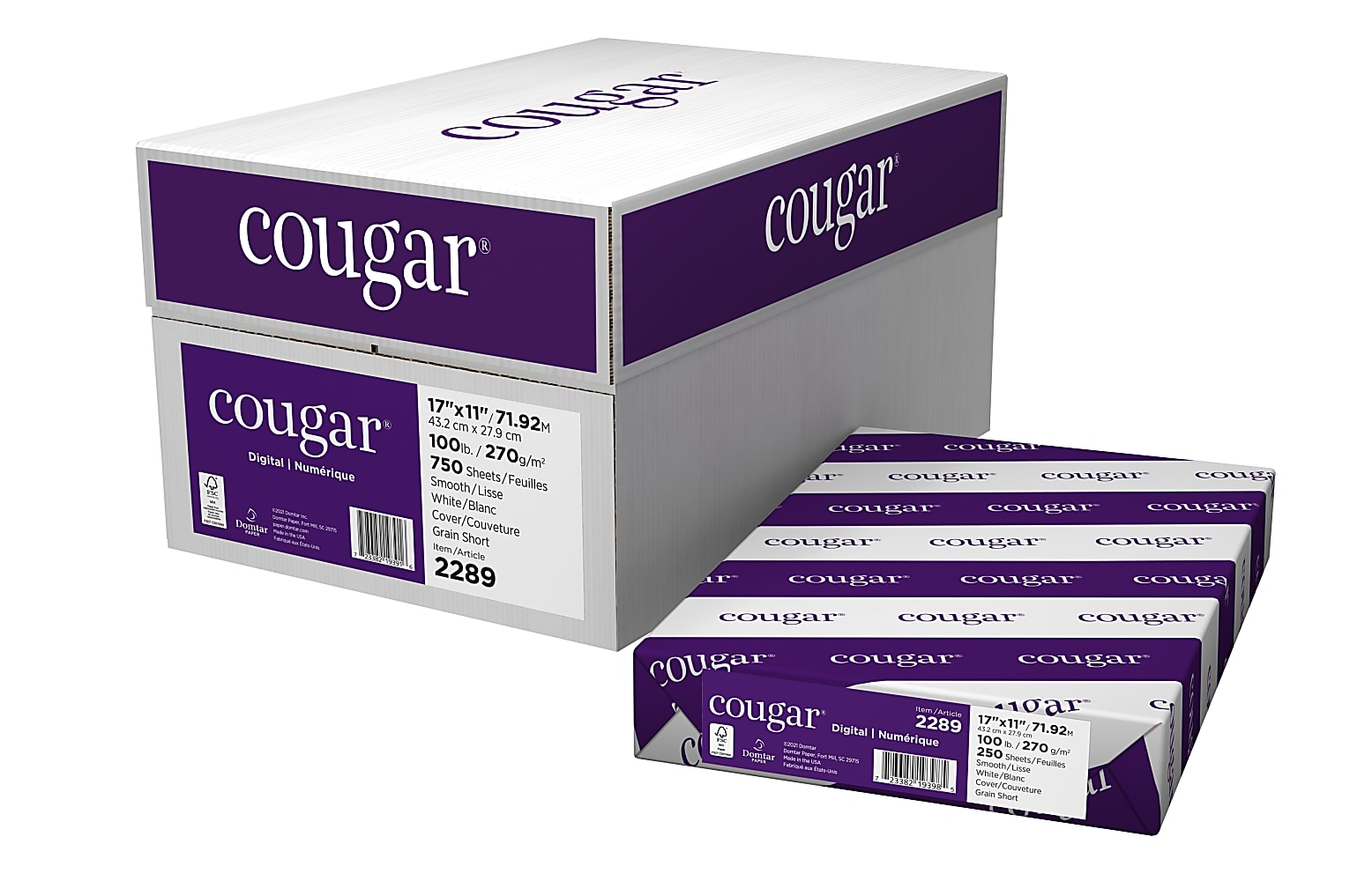 Cougar® Digital Printing Paper, Ledger Size (11 x 17), 98