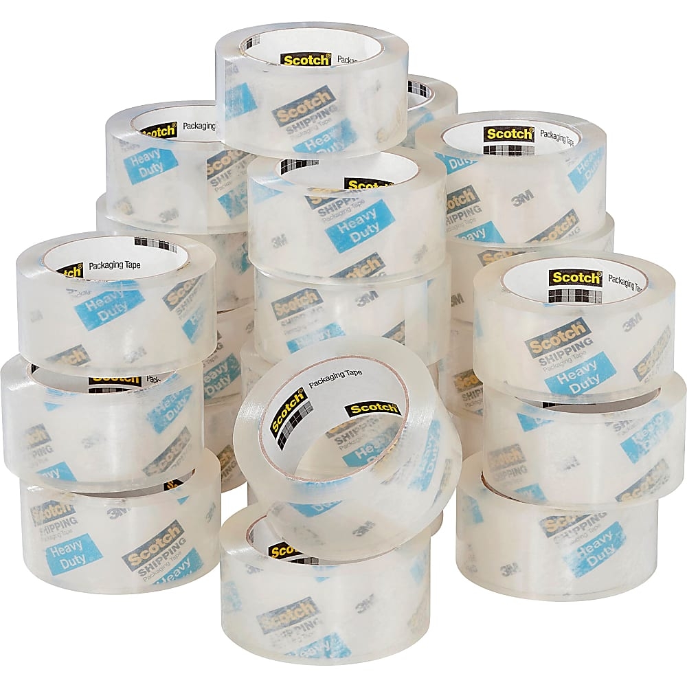 Scotch Heavy Duty Shipping Packing Tape, Clear, 1.88 in. x 54.6 yd., 4 Tape  Rolls