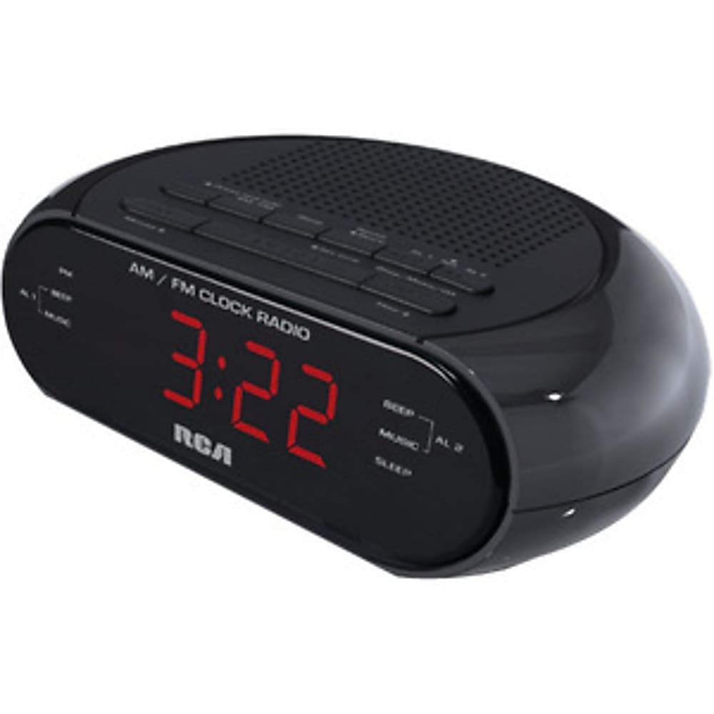 Westclox Large 1.4” Red LED Digital FM Clock Radio 2 USB Charging Port with  Fast Charge 