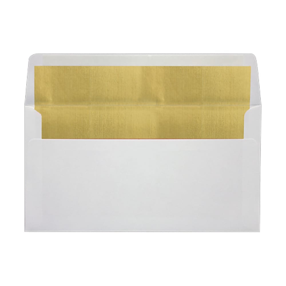 A7 Invitation Envelopes with Gold Lining for Wedding (White, 5x7 In, 50  Pack)