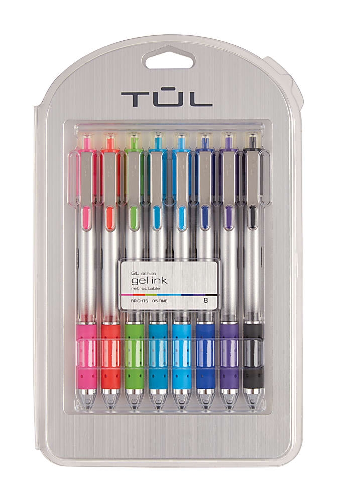 TUL Fine Liner Felt Tip Pens Ultra Fine 0.4 mm Silver Barrel Black Ink Pack  Of 12 Pens - Office Depot