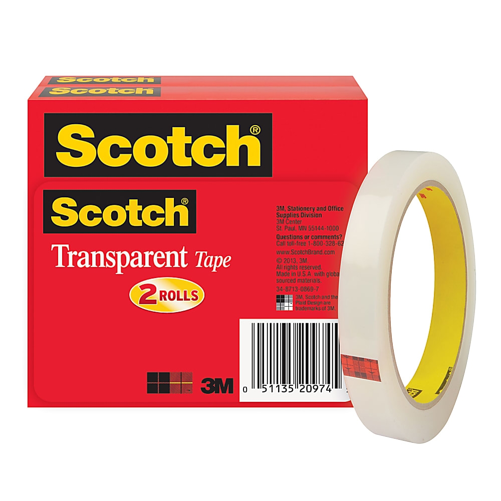 scotch-transparent-tape-1-2-x-2592-clear-pack-of-2-rolls-best