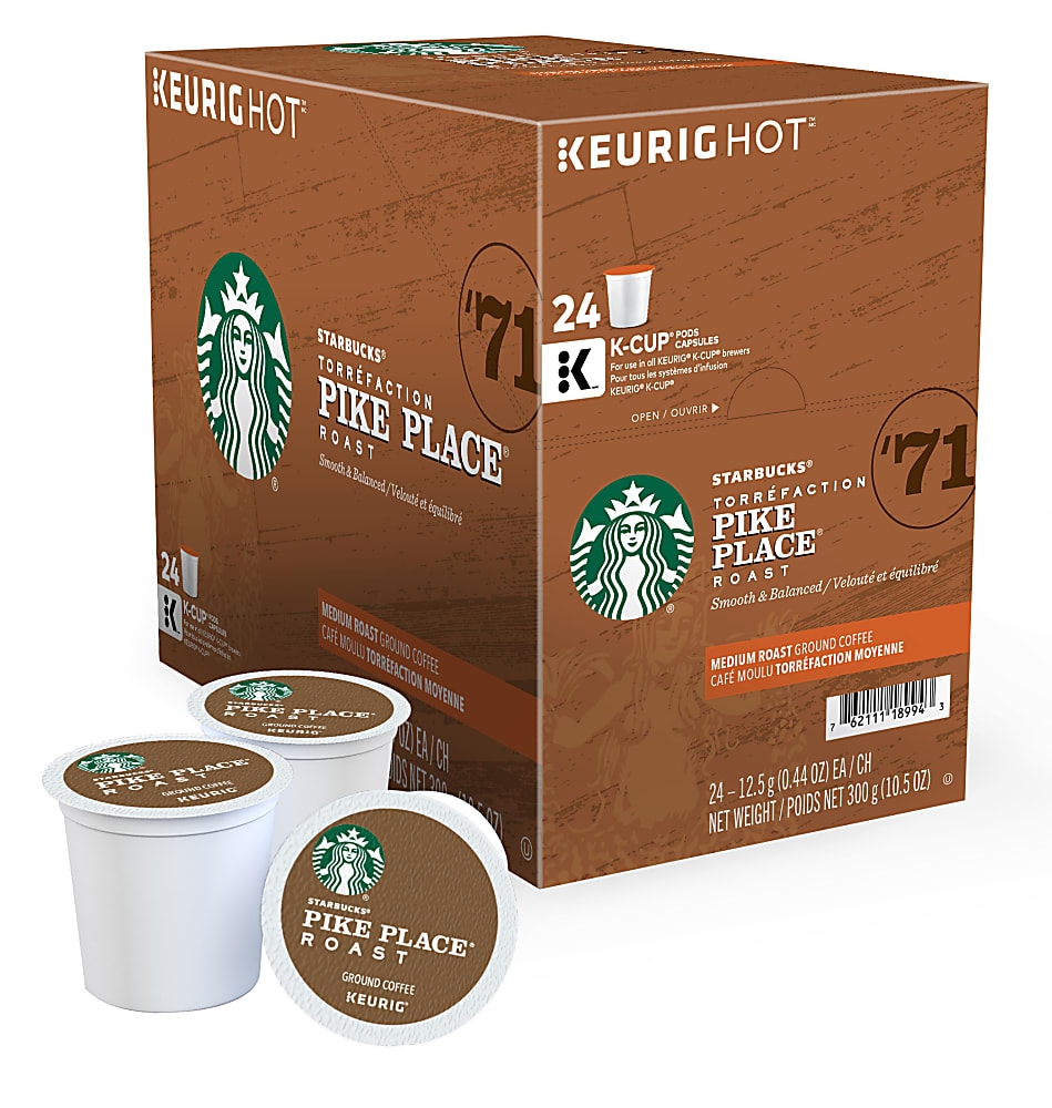 Starbucks Single-Serve Coffee K-Cup, Pike Place, Carton Of 24 Best ...