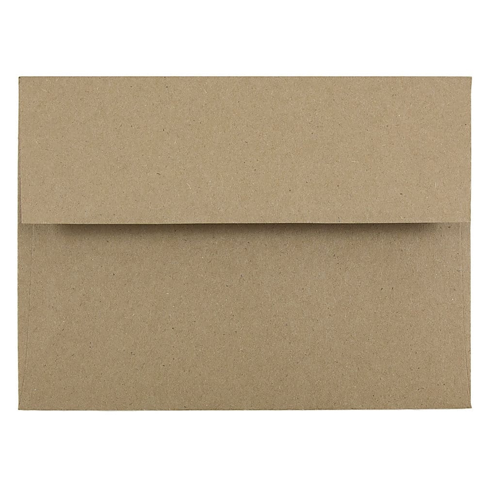 JAM Paper® Booklet Invitation Envelopes, A6, Gummed Seal, 100 Recycled