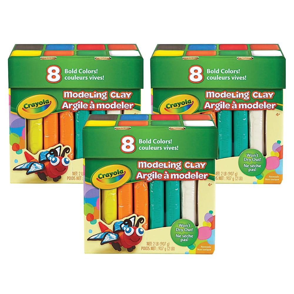 Crayola Modeling Clays, 2 Lb, Assorted Colors, Pack Of 3 Boxes Best