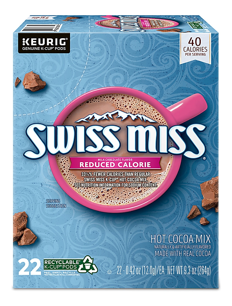 Swiss Miss Hot Cocoa Single-Serve K-Cup®, Reduced Calorie, Box Of 22 ...