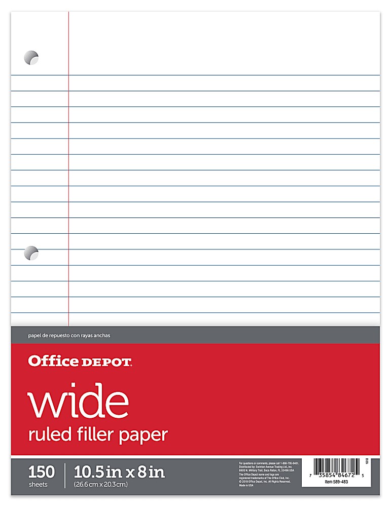 Norcom Filler Paper, College Ruled, 150 Pages, 8 x 10.5 