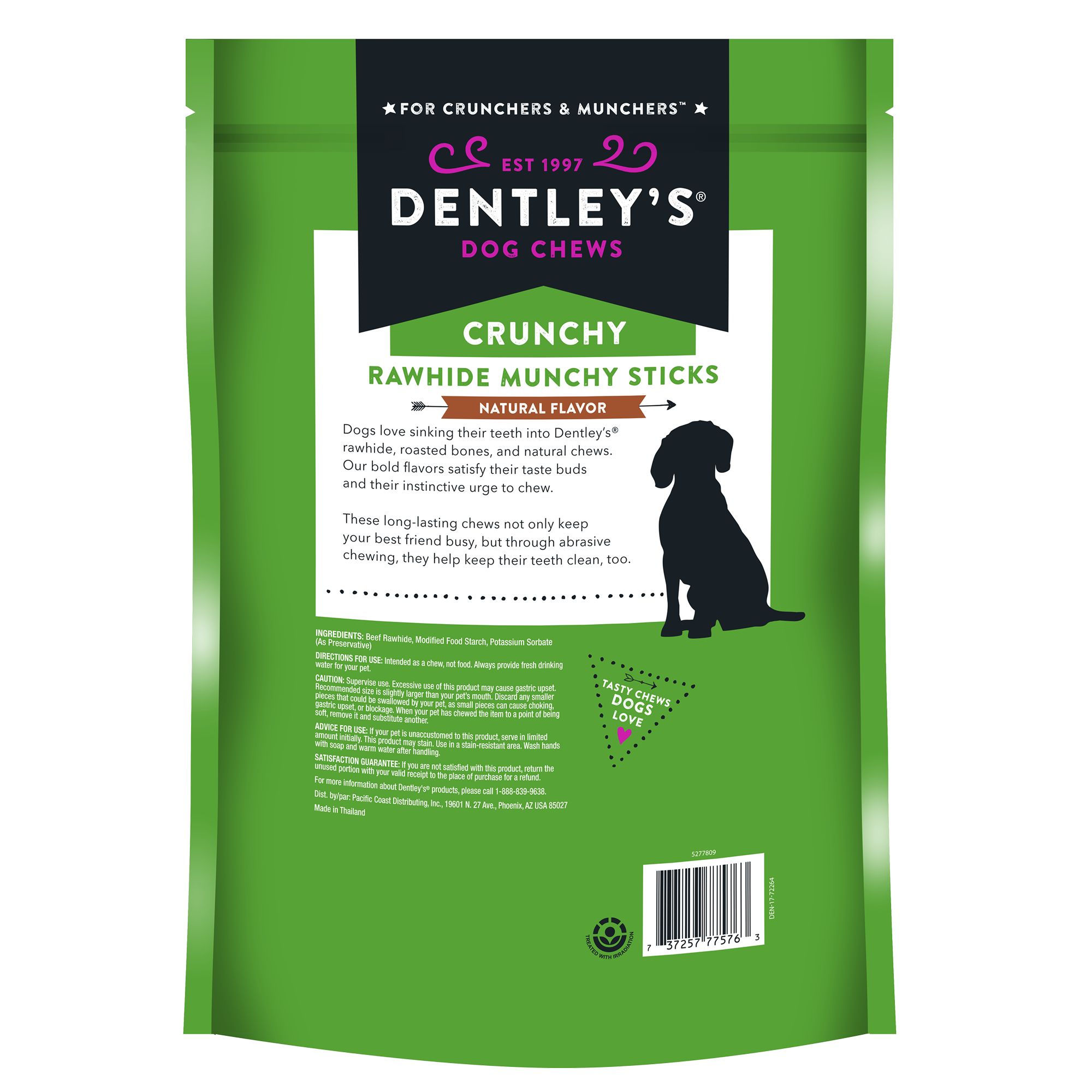 Dentley's® Crunchy Rawhide Munchy Sticks Dog Chew 250 Count le
