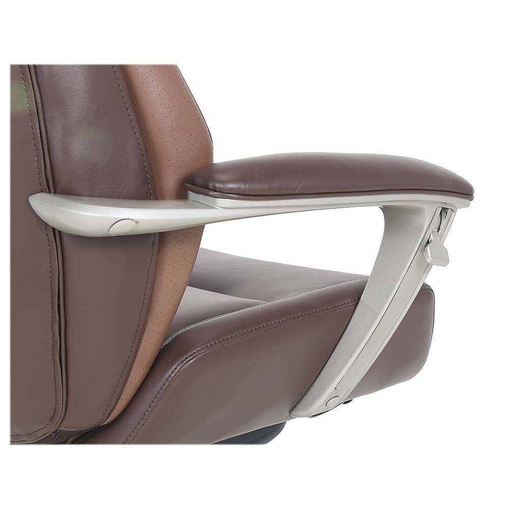 LaZBoy Alton Ergonomic Bonded Leather Swivel Executive Chair, Brown (51544BRN) Best Deals and