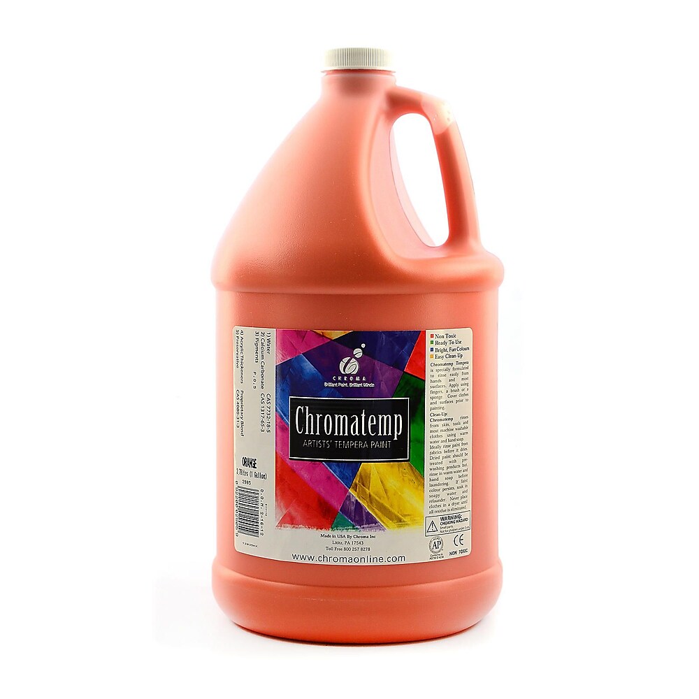 Chroma Inc. Chromatemp Artists' Tempera Paint, Orange, Gallon (21018) De  beste aanbiedingen en prijsgeschiedenis op