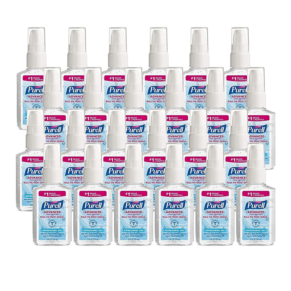 PURELL Advanced 2 oz. Gel Hand Sanitizer, Clean Scent, 24/Carton (9606 ...